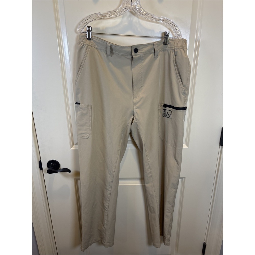 Fintech Men's‎  XL Tan Workwear Straight Leg Pants Fishing Outdoors Hike Active